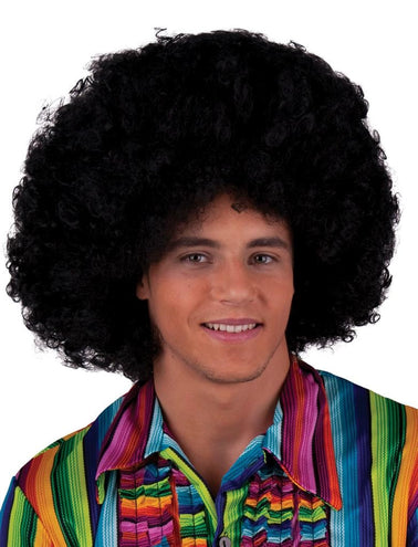 Funny Fashion Pruik maxi afro Sam zwart