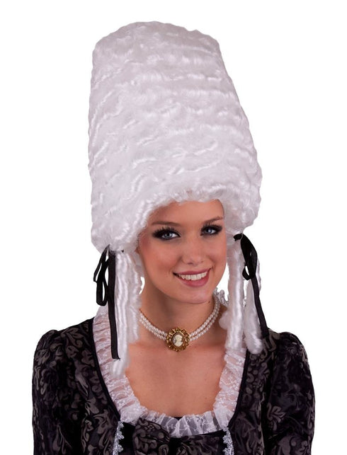Funny Fashion Pruik Pompadour wit