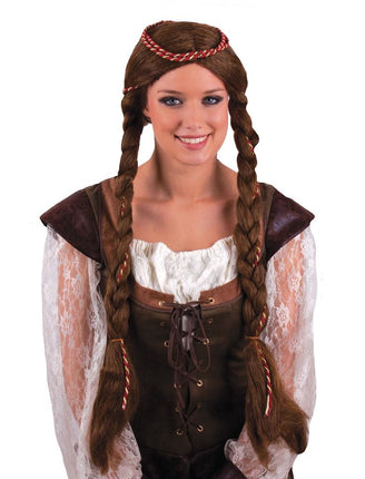 Funny Fashion Pruik prinses bruin