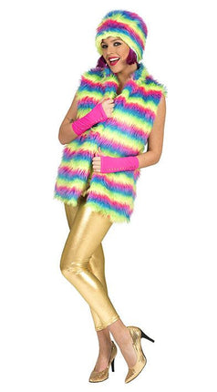 Funny Fashion Regenboog bontmuts