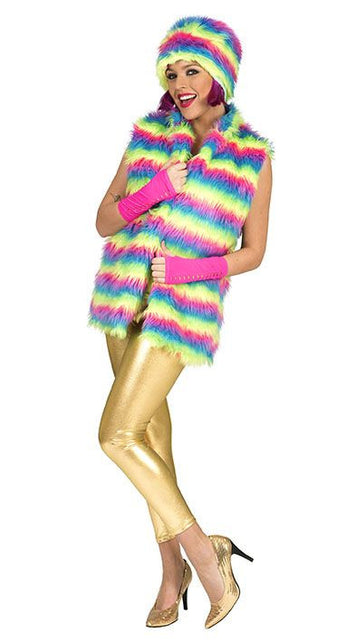 Funny Fashion Regenboog bontmuts