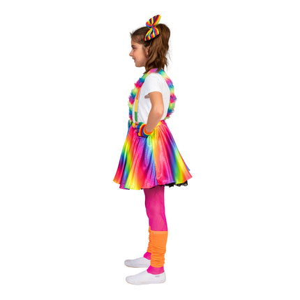 Funny Fashion Regenboog disco rok Suus kinderen