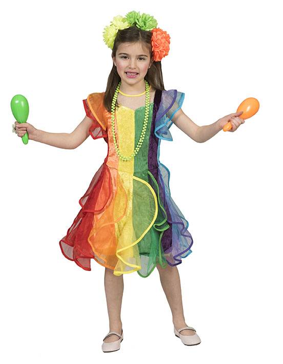 Regenboog jurkje voor kinderen - Main Image