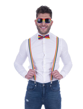 Funny Fashion Regenboog verkleedset 3 dlg