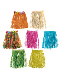 Funny Fashion Rieten rok Alana kind blauw 43cm