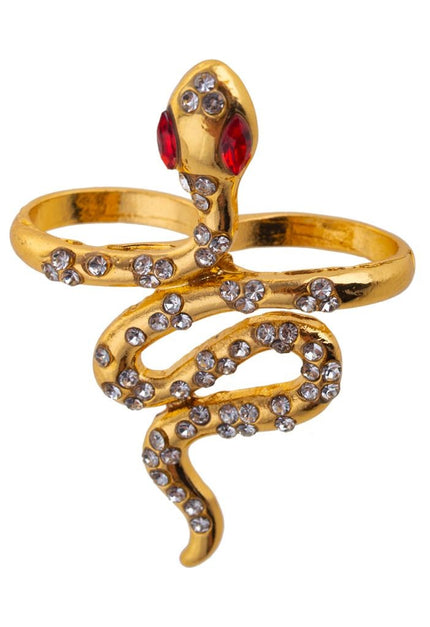 Funny Fashion Ring slang met diamantjes