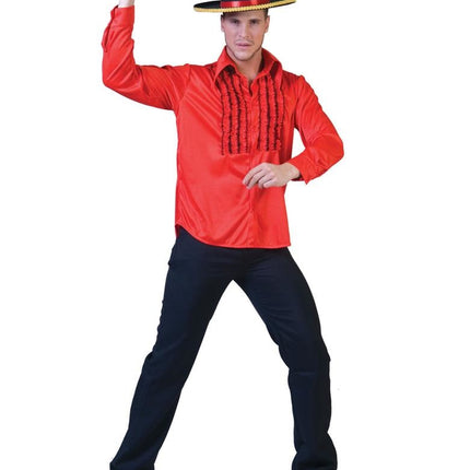 Funny Fashion Rode disco blouse