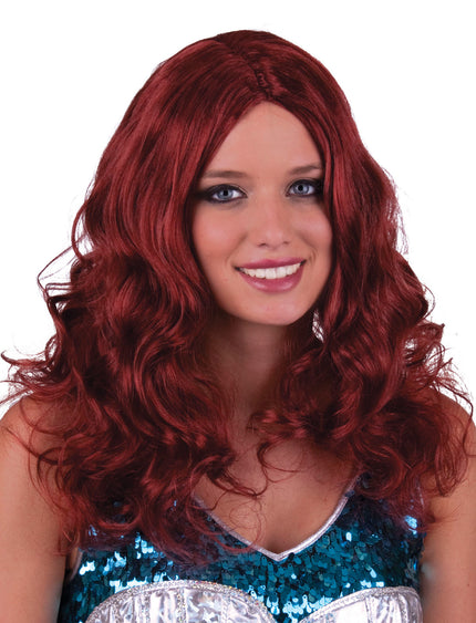 Funny Fashion Rode pruik Milou lang haar met krullen