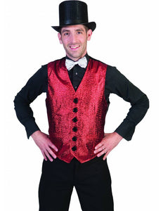Funny Fashion Rood glitter vestje heren