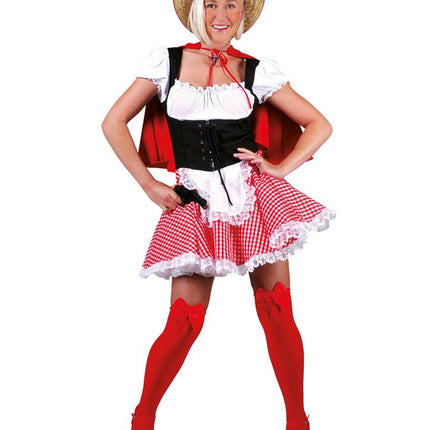 Funny Fashion Roodkapje pak dames