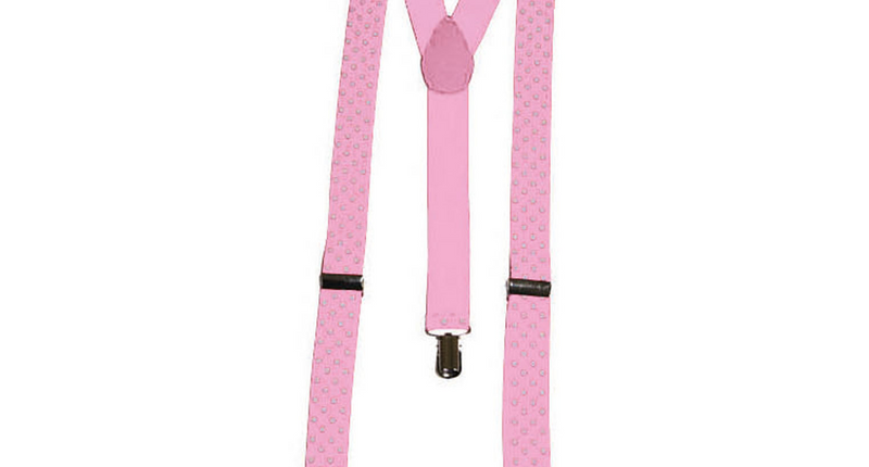 Funny Fashion Roze bretels met stippen