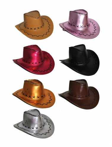 Funny Fashion Roze cowboyhoed lederlook