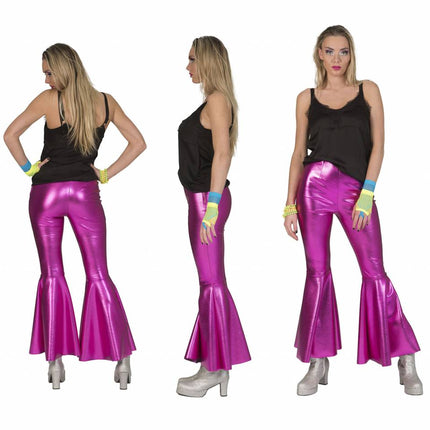 Funny Fashion Roze Fuchsia disco Fever broek dames