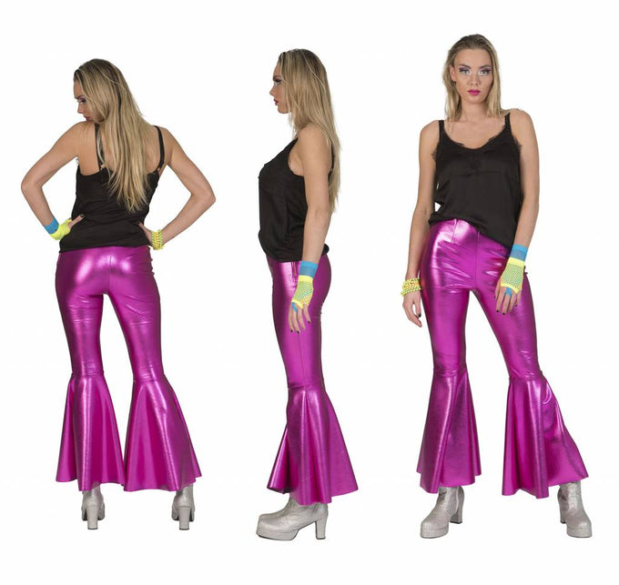 Funny Fashion Roze Fuchsia disco Fever broek dames