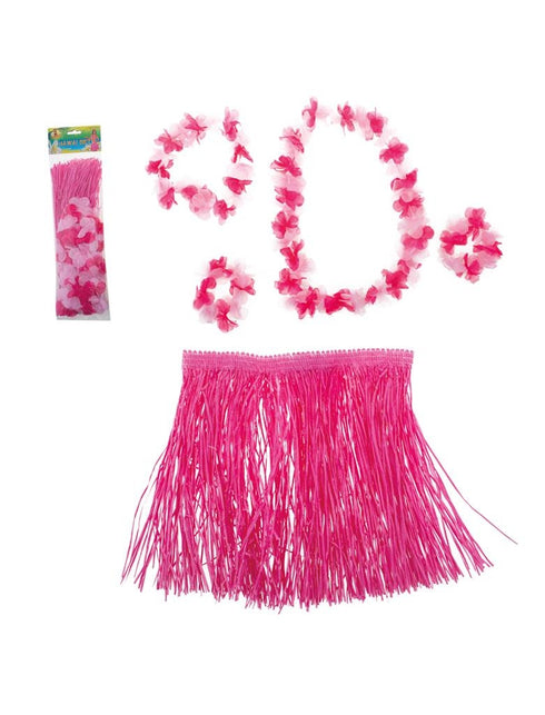 Funny Fashion Roze hawaii  rok met accessoires
