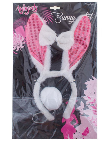 Funny Fashion Roze konijnen set 3-delig