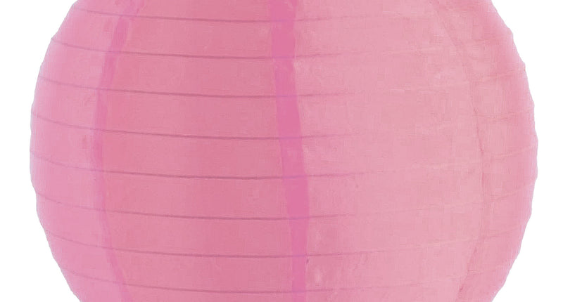 Funny Fashion Roze lampion nylon 30cm