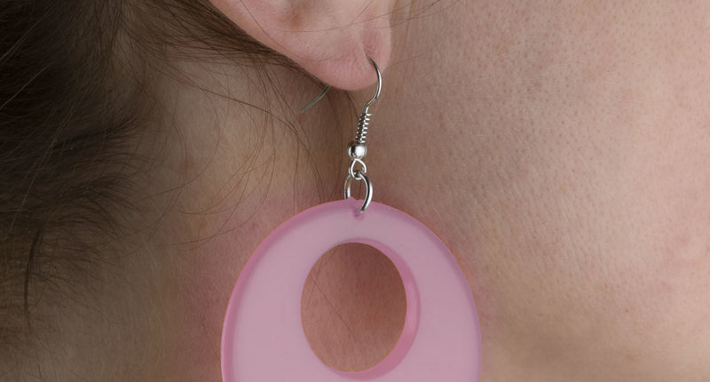 Funny Fashion Roze party oorbellen