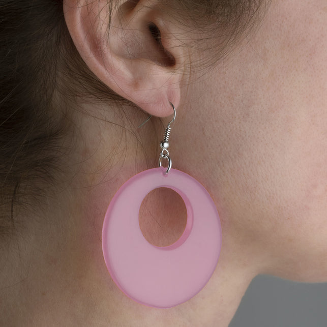 Funny Fashion Roze party oorbellen