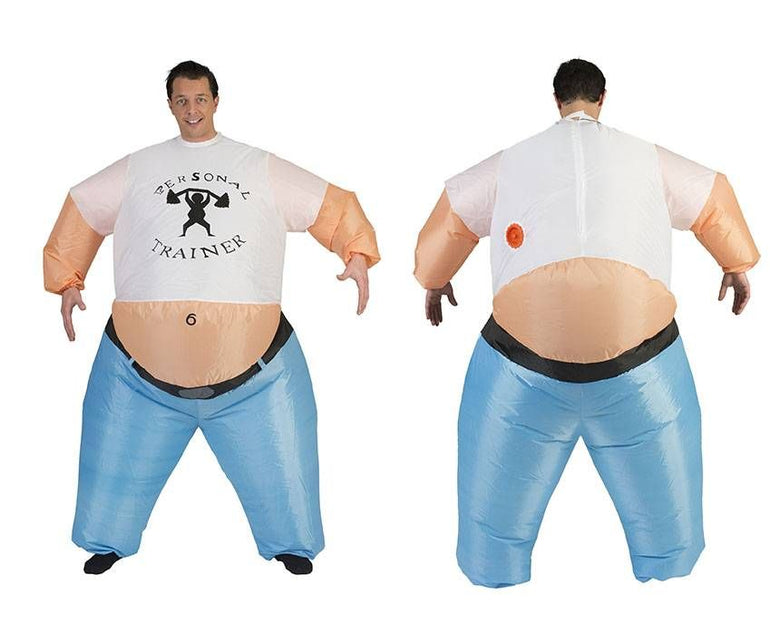 Funny Fashion Ruig Opblaasbaar Personal Trainer pak