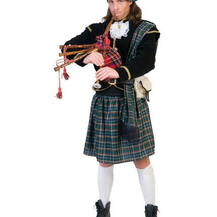 Funny Fashion Schotse kilt groen geruit