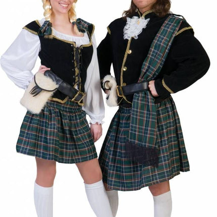 Funny Fashion Schotse kilt groen geruit
