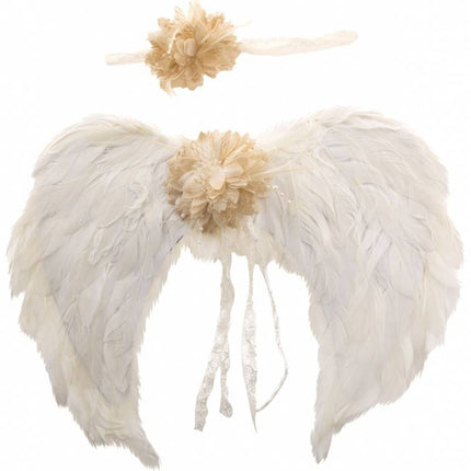 Funny Fashion Snelle verkleed set engel 2dlg