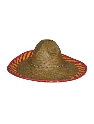 Funny Fashion Sombrero naturel met gekleurde band