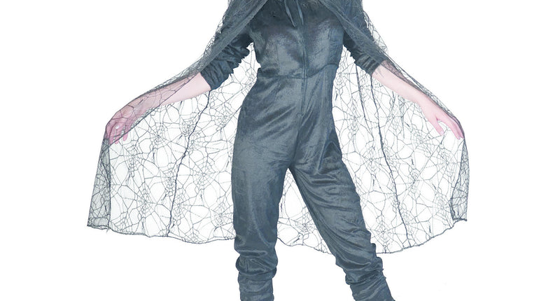 Funny Fashion Spinnenweb cape voor Halloween