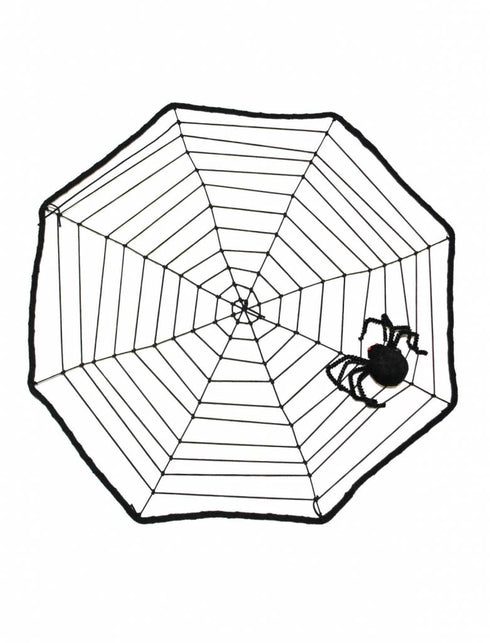 Funny Fashion Spinnenweb  met zwarte spin