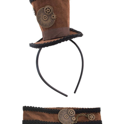 Funny Fashion Steampunk verkleed set Victoria 2-dlg