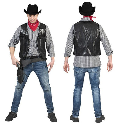 Funny Fashion Stoer cowboyvest zwart