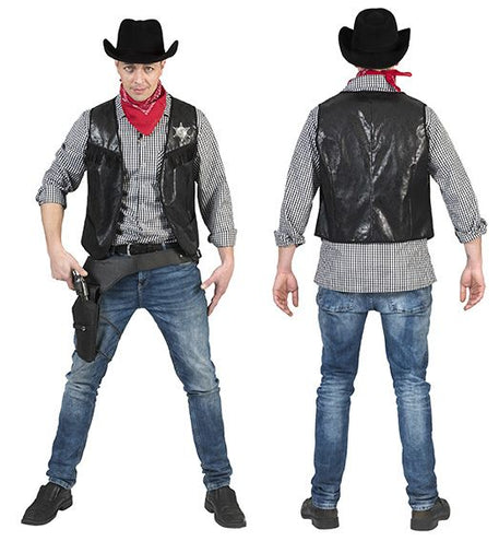 Funny Fashion Stoer cowboyvest zwart