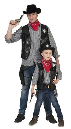 Funny Fashion Stoer cowboyvest zwart