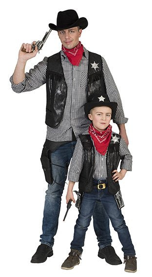 Funny Fashion Stoer cowboyvest zwart
