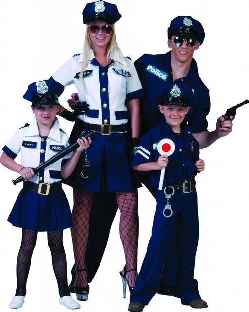 Funny Fashion Stoere politie jurk met shirt voor dames