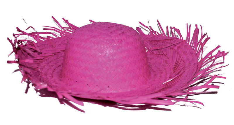 Funny Fashion Stro hoed Aloha fuchsia