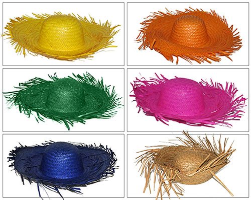 Funny Fashion Stro hoed Aloha fuchsia