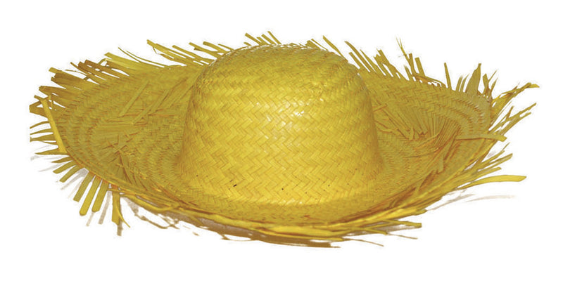 Funny Fashion Stro hoed Aloha geel