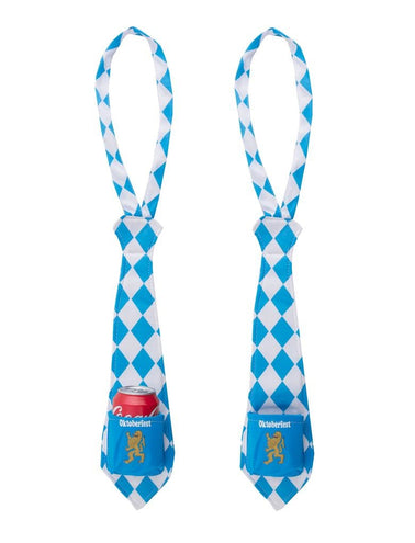 Funny Fashion Stropdas Oktoberfest met blikjeshouder