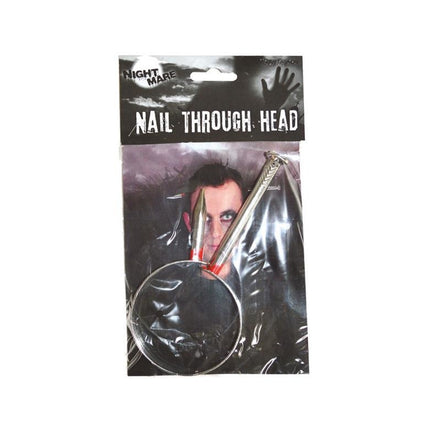 Funny Fashion Tiara nagel door hoofd Halloween