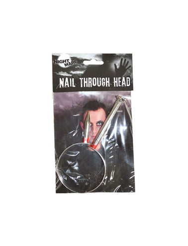 Funny Fashion Tiara nagel door hoofd Halloween