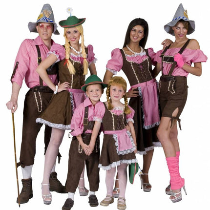 Funny Fashion Tiroler jurk Rosa