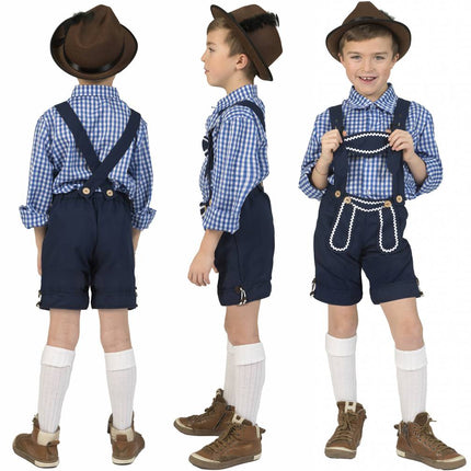 Funny Fashion Tiroler lederhose pak Gunter kinderen