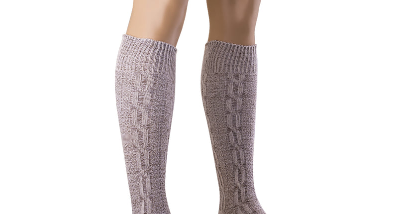 Funny Fashion Tiroler sokken grijs 40cm