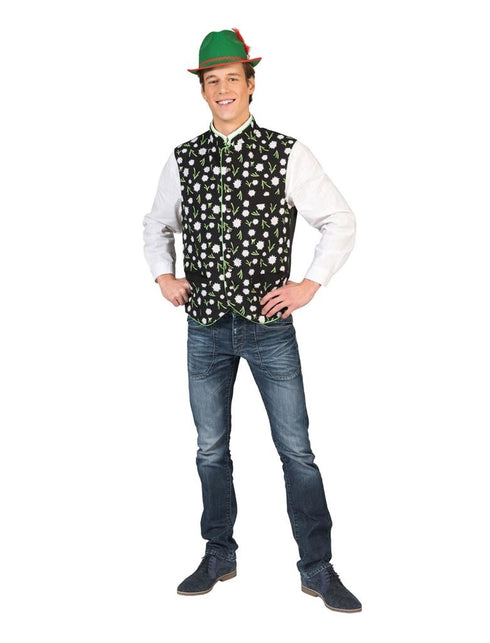 Funny Fashion Tiroler vest met edelweis print