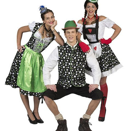 Funny Fashion Tiroler vest met edelweis print