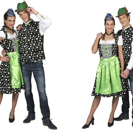 Funny Fashion Tiroler vest met edelweis print