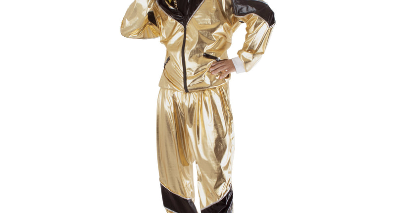 Funny Fashion Trainingspak Simon goud zwart