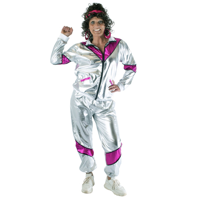 Funny Fashion Trainingspak Sophie zilver roze